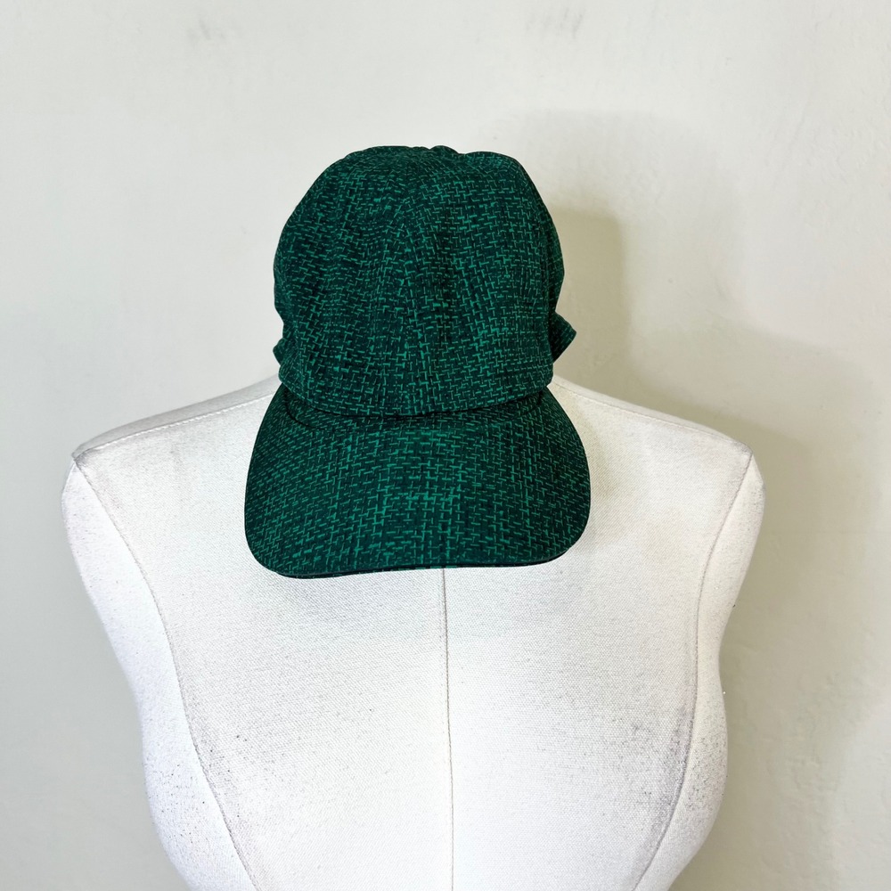 Lululemon Hat Fast And Free Women OS Green Textured Reflective Running Cap